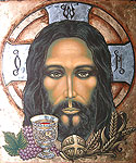 Jesus Christ religious byzantine icon